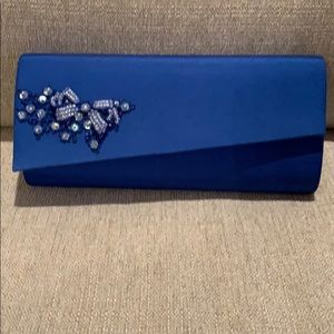 Royal blue clutch purse